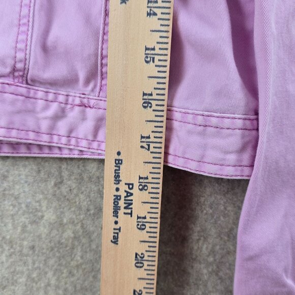 Justice Girls Pink Cropped Denim Jacket Size 16 Cotton/Spandex - Picture 6 of 7